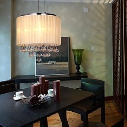 Elegant Krystall Pendellampe Med 4 Lys