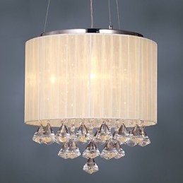 Elegant Krystall Pendellampe Med 4 Lys