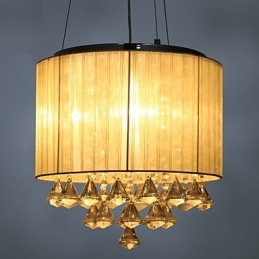 Elegant Krystall Pendellampe Med 4 Lys