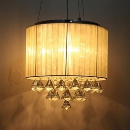 Elegant Krystall Pendellampe Med 4 Lys