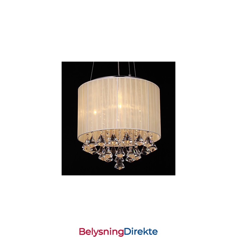 Elegant Krystall Pendellampe Med 4 Lys