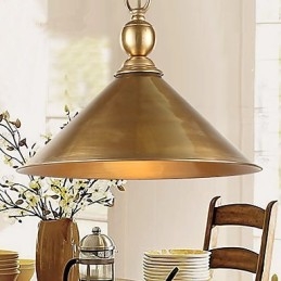 Ren Messing Pendellampe Mini-Stil Tradisjonell Klassisk Metall