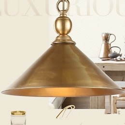 Ren Messing Pendellampe Mini-Stil Tradisjonell Klassisk Metall