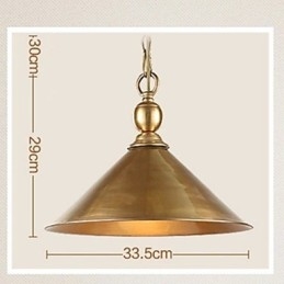 Ren Messing Pendellampe Mini-Stil Tradisjonell Klassisk Metall
