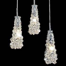 Tradition Classic Gjennomsiktig Glasslysekrone Med 3 Lys