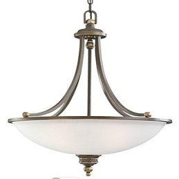 Rustikk Lodge Bronse Metall Pendellampe
