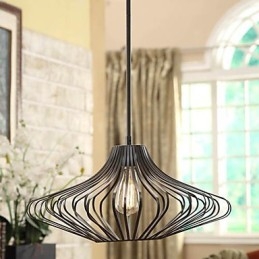 Moderne Pendellampe Med Svart Metallskjerm