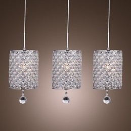 Moderne Og Moderne Krystallkrommetallpendellampe