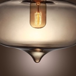 Gjennomsiktig Glasspendellampe I Brunt Bobledesign