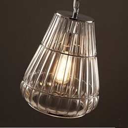 Amerikansk Glass Pendellampe Industriell Vindkafé