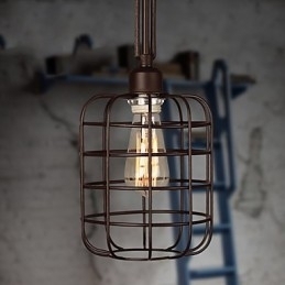 Retro Mini-Stil Maleri Metall Pendellampe