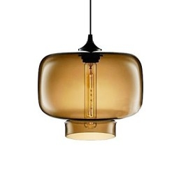 70W Moderne Glasspendellampe I Brunt, Gjennomsiktig Flaskedesign