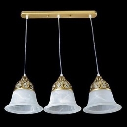 Bronse Anheng Tre Lys Moiré Glass Europeisk Klassisk