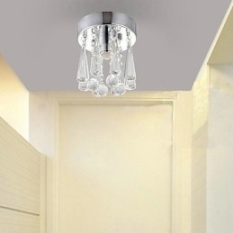 Moderne Krystall 1 Lys Innfelt I Kroneform