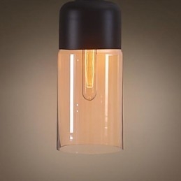 Westmenlights Elegant Flaskeskjerm Diy Taklampe Glass Pendelbelysning Edison Pære Hjem