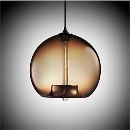 Retro Kreativ Pendellampe I Glass Med Ett Hode, Kafé I Gullfiskskålen