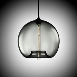 Retro Kreativ Pendellampe I Glass Med Ett Hode, Kafé I Gullfiskskålen