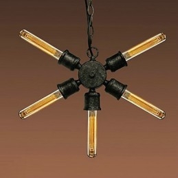 Retro Maleri Metall Pendellampe