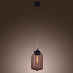 70W Moderne Glasspendellampe I Gjennomsiktig Flaskedesign