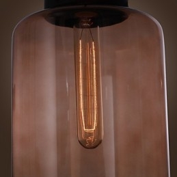 70W Moderne Glasspendellampe I Gjennomsiktig Flaskedesign