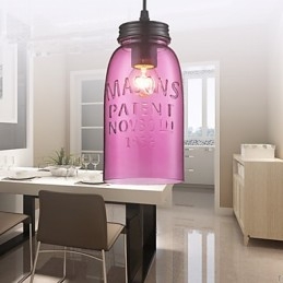 Moderne Glasspendellampe Med 1 Lys I Gjennomsiktig Bobledesign