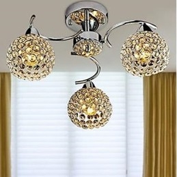 Kuppellys Av Moderne Krystall Absorber Kuppellys Måltider Lysekrone Droplight Sittende