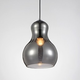 Kalebasformet Pendellampe 1 Lys Moderne Simplicity Gyllen Krom Rosegull Rav Røykgrå Glass Og Karbonstål