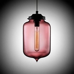 Flaskedesign Pendellampe Med 1 Lys Minimalistisk Jernmaleri