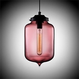 Retro Kreativ Pendellampe I Glass Med Ett Hode, Kafé I Gullfiskskålen