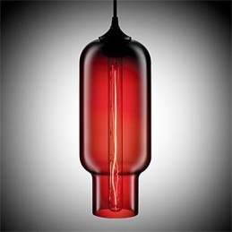 Retro Kreativ Pendellampe I Glass Med Ett Hode, Kafé I Gullfiskskålen