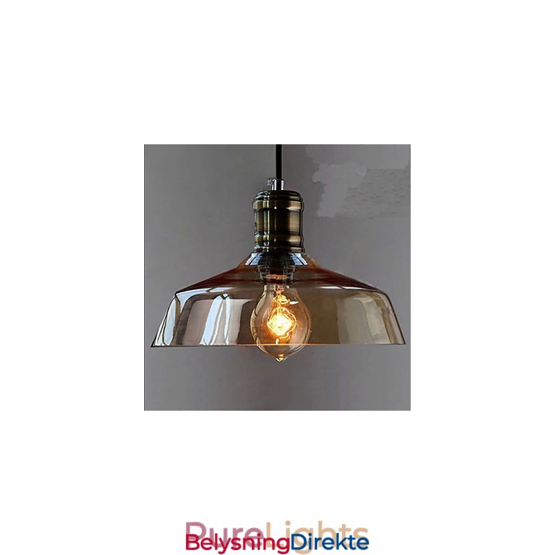 Enkel Retro Industriell Glasspendellampe