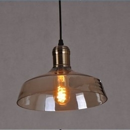 Enkel Retro Industriell Glasspendellampe
