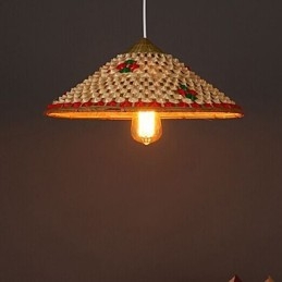 Kaffe Bambus Hatter Hatt Lysekrone Lampe