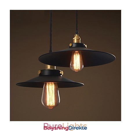 Europeisk Stil Retro Klassisk Pendellampe Metall Kunst Droplight Gir Pærediameter