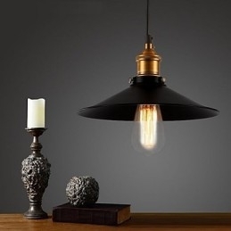 Europeisk Stil Retro Klassisk Pendellampe Metall Kunst Droplight Gir Pærediameter