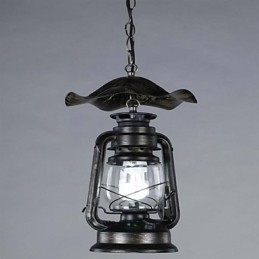 Vintage Messing Lanterne Pendellampe Med 1 Lyspære