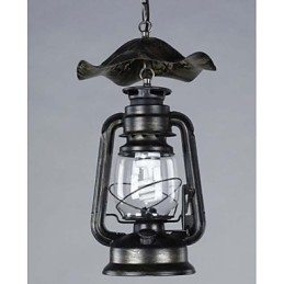 Vintage Messing Lanterne Pendellampe Med 1 Lyspære