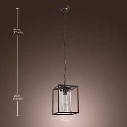 Tradisjonell Klassisk Vintage Lanterne I Ministil, Galvanisert Pendellampe For Spisestue