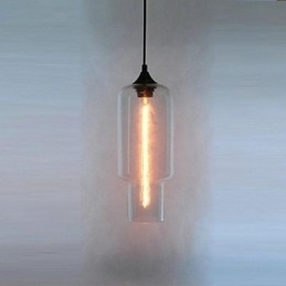 Moderne Glasspendellampe I Brunt Bobledesign