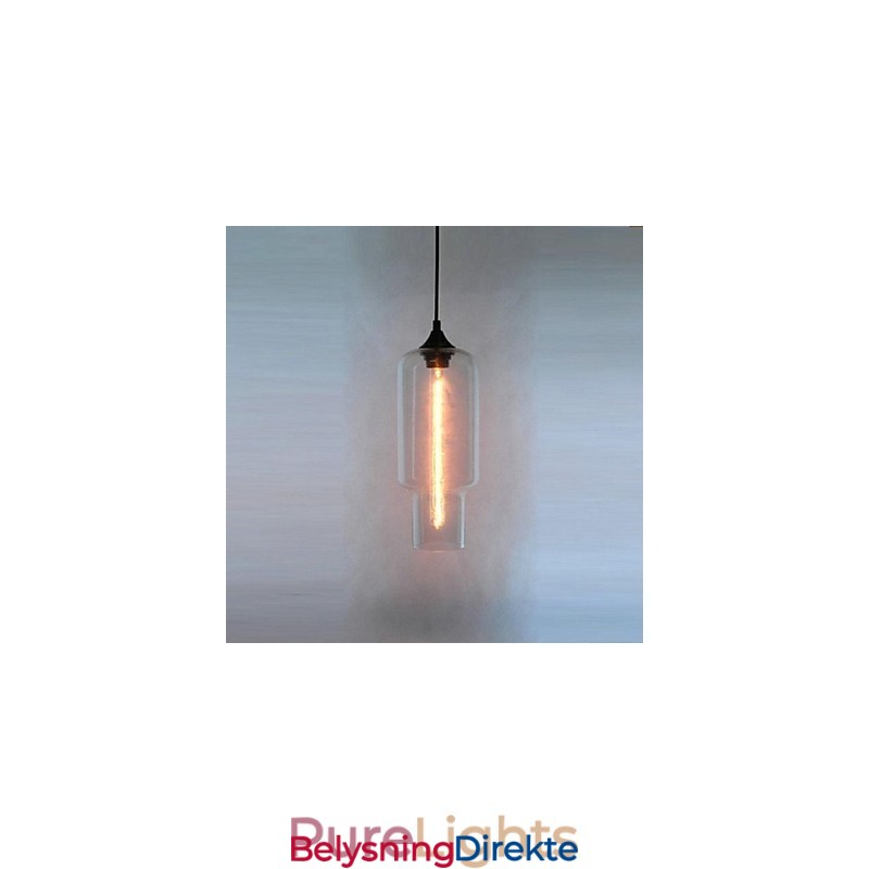 Moderne Glasspendellampe I Brunt Bobledesign