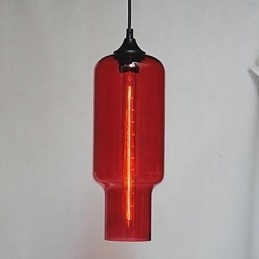 Moderne Glasspendellampe I Brunt Bobledesign