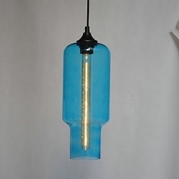 Moderne Glasspendellampe I Brunt Bobledesign