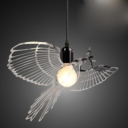 Kreativ Moderne Motedekorasjon Rustfritt Stål Fugl Fugl Droplight Lampe