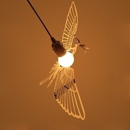 Kreativ Moderne Motedekorasjon Rustfritt Stål Fugl Fugl Droplight Lampe