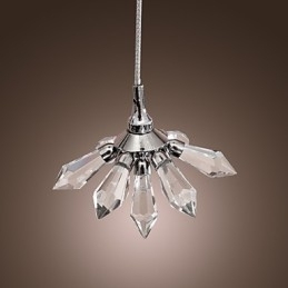 Moderne, Moderne Krystall, Mini-Stil, Krommetallpendellampe