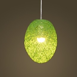 Moderne Landlig Cany Art Vevd Rotting Enkelthodet Droplight-Lampe