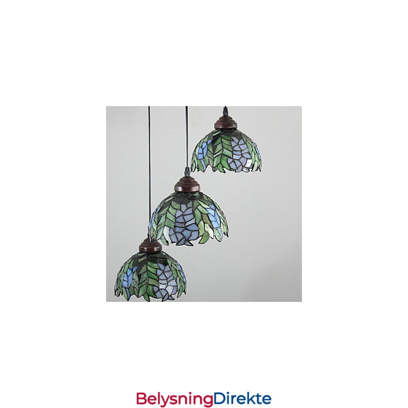 Europeisk Landlig Kreativ Kunst Lysekrone I Farget Glass Restaurering Av Gamle Skikker Lampelys