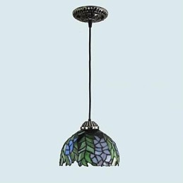 Europeisk Landlig Kreativ Kunst Lysekrone I Farget Glass Restaurering Av Gamle Skikker Lampelys