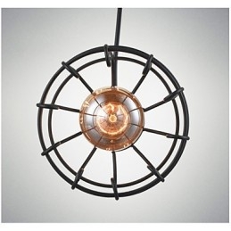 Edison Vintage Light Pendellampe Lysekrone Bur Lampeskjerm
