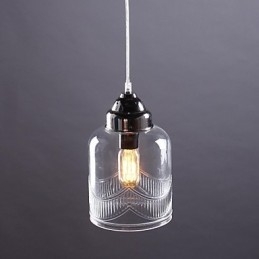Moderne Samtids Tradisjonell Klassisk Vintage Lanterne Landlig Nikkel Glass Pendellampe Spisestue